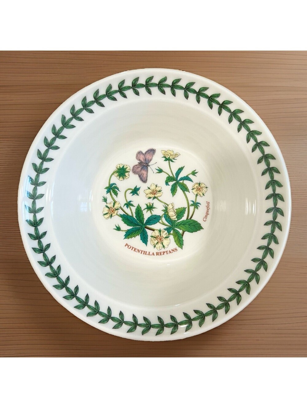 Portmeirion Botanic Garden Cinquefoil Cereal Oatmeal Bowl England Cottagecore